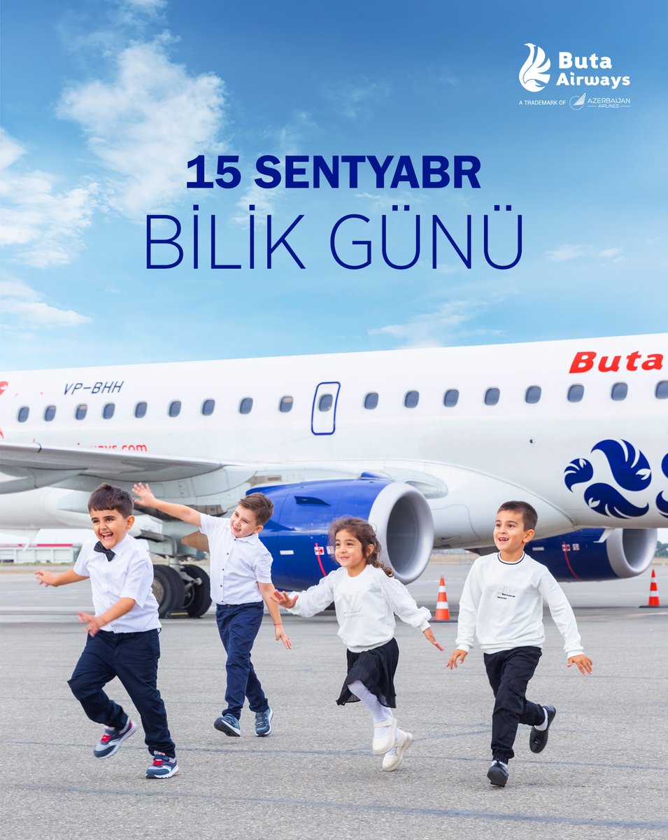 Yay tətili uçub getdi. Təhsil alan hər kəsi yeni tədris ili münasibətilə təbrik edir və yüksək nəticələr arzu edirik! 🖌📐
✈️
Летние каникулы пролетели незаметно. Поздравляем всех учащихся с новым учебным годом и желаем высоких результатов!

#ButaAirways #flyButa #BilikGünü