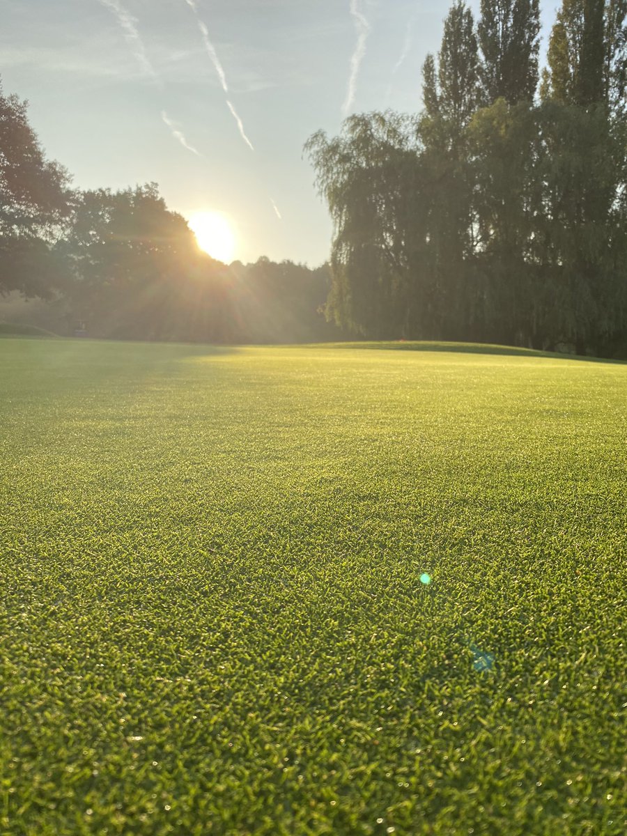 Greens cut and rolled, aprons cut, tees cut, fairways cut, semi cut, bunkers raked, markers moved, tees divotted, 1st tee bank cut, blowing laying grass
