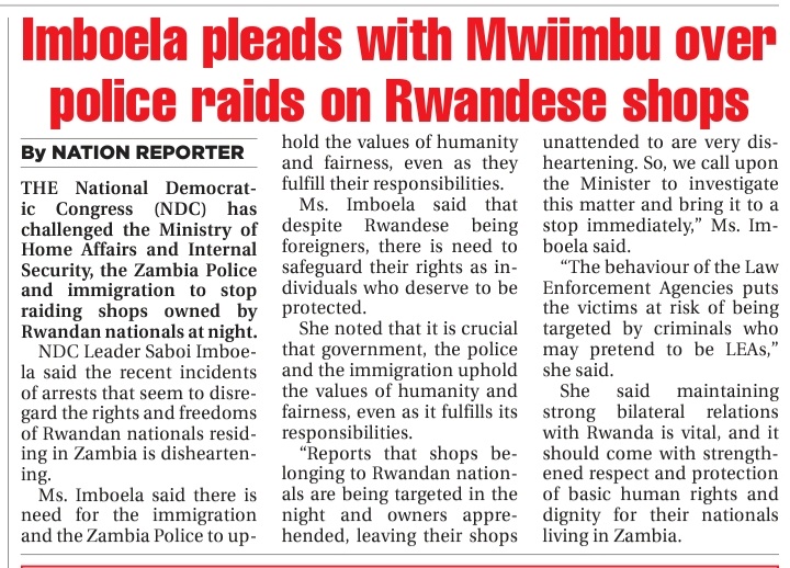 zclu1964's tweet photo. We honour the voice of @saboiimboela, President of the National Democratic Congress for adding her compassionate voice in defence of the weaker and voiceless. We call on President @HHichilema to help create a fair and better Zambia for everyone 

 #Citizenship4Refugees #Article37 https://t.co/WUS1ocqy6E