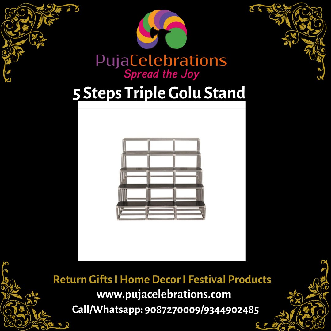 pujacelebration's tweet photo. 5 Steps Triple Golu Stand
Shop online: https://t.co/NZ1CoOjwbd
Call @ +91- 9344902485 / 9087270009
Subscribe to our YouTube channel : https://t.co/uTM9nMx1lm

#pujacelebrations #navarathrikolupadi, #navarathrikolustand, #navarathrigolu https://t.co/1XfwB6z1vg
