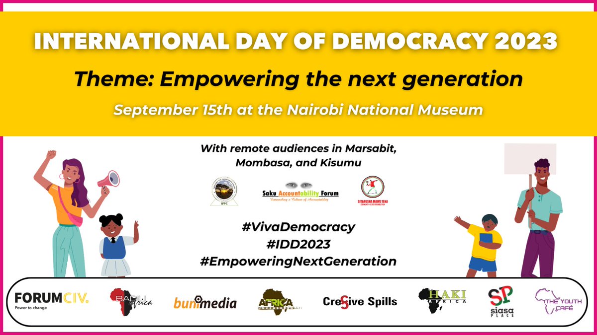 On International Day of Democracy, I expect a united global commitment to strengthening democratic principles, protecting human rights, and promoting civic engagement for a more inclusive and just world.

#VivaDemocracy
#IDD2023
#EmpoweringNextGeneration