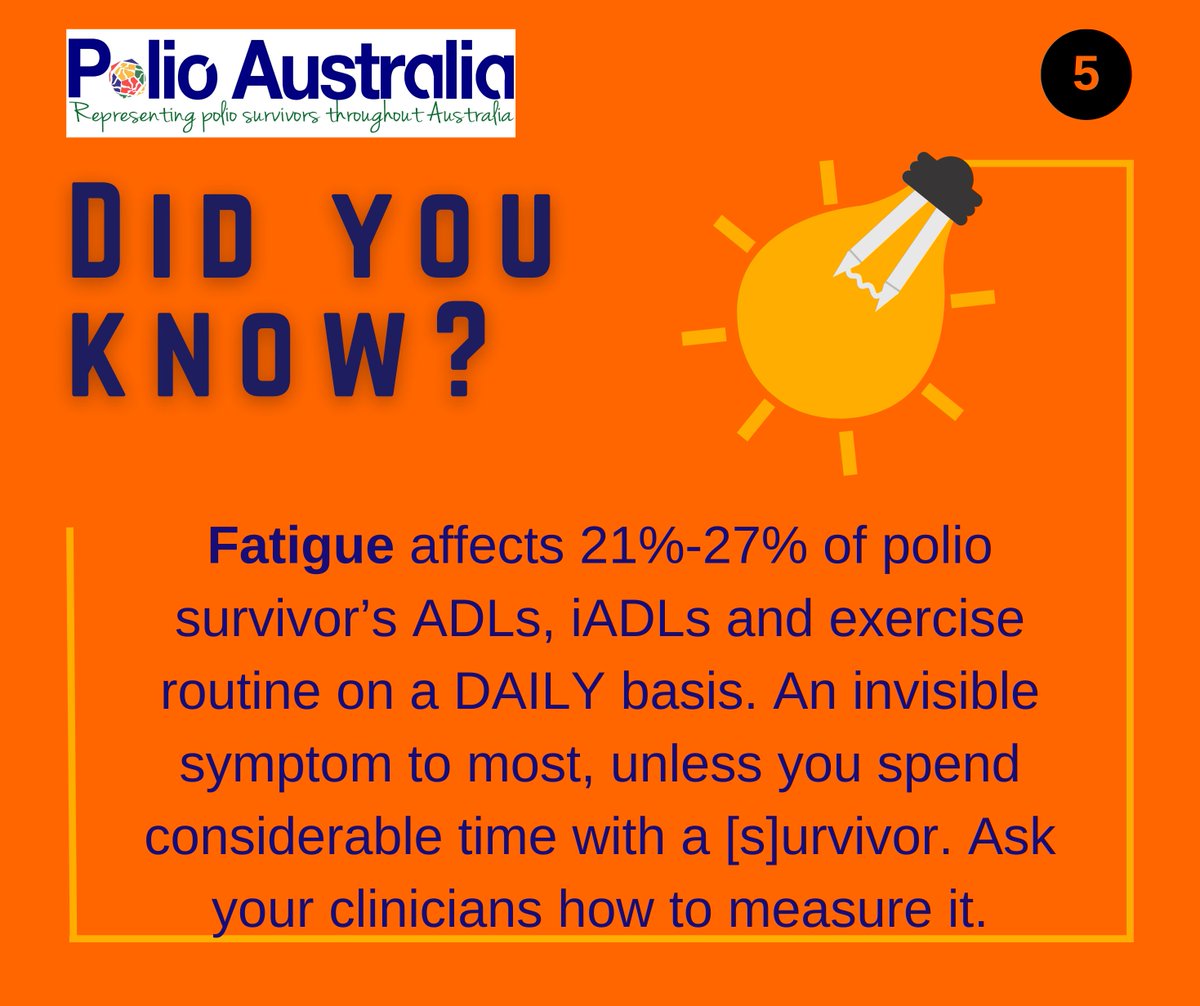 PolioAustralia's tweet photo. #PolioAwarenessMonth #PolioSurvivors #PostPolioAwareness #StillHere #PPS #PostPolio #fatigue #ADL 
@healthgovau @ausgov @EndPolioNow @Rotary @gatesfoundation @Bunnings @AAPNewswire @EmergeAus @MS_Australia https://t.co/og89tmANus