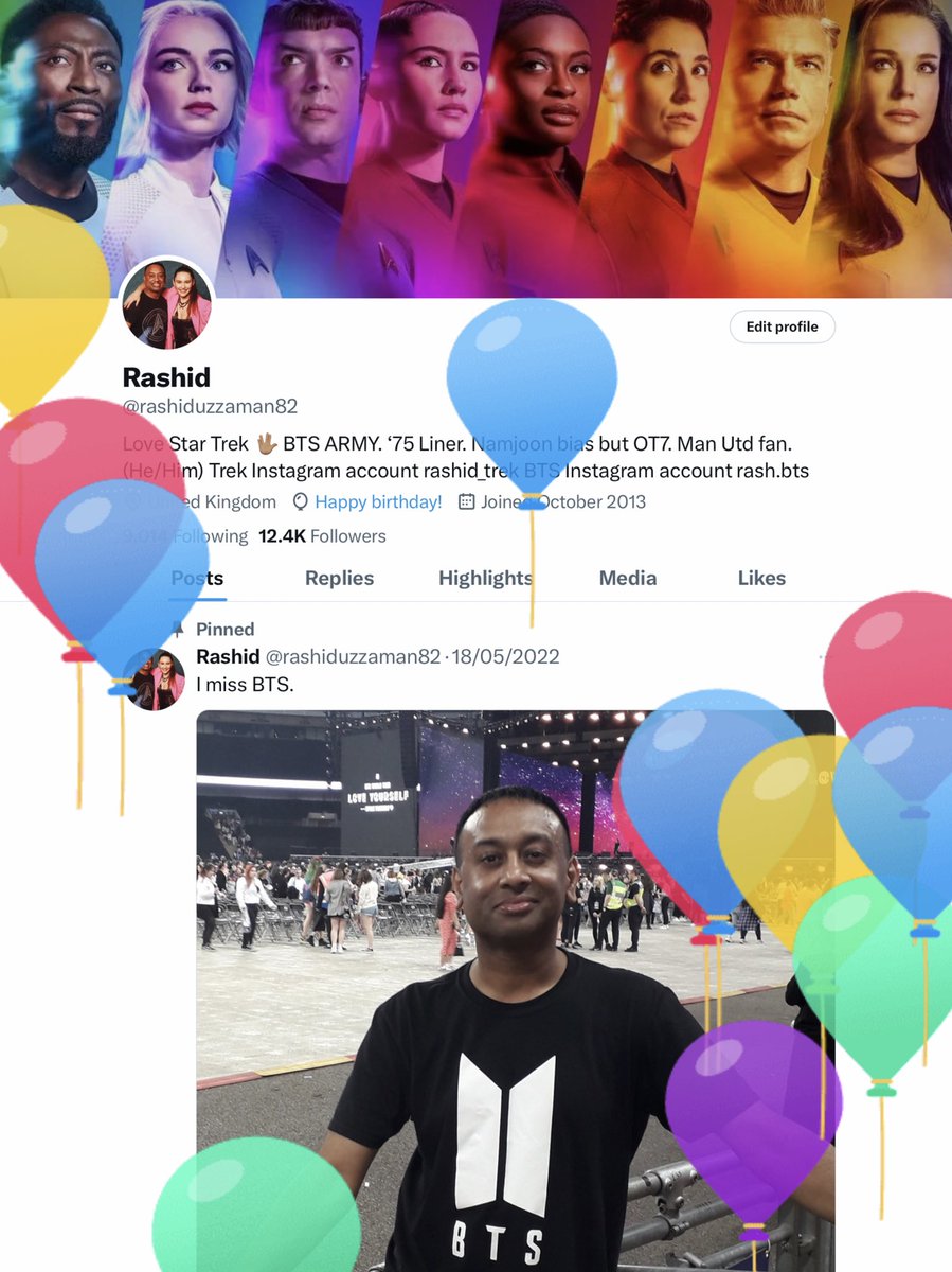 Rashid seeing BTS in London tweet media