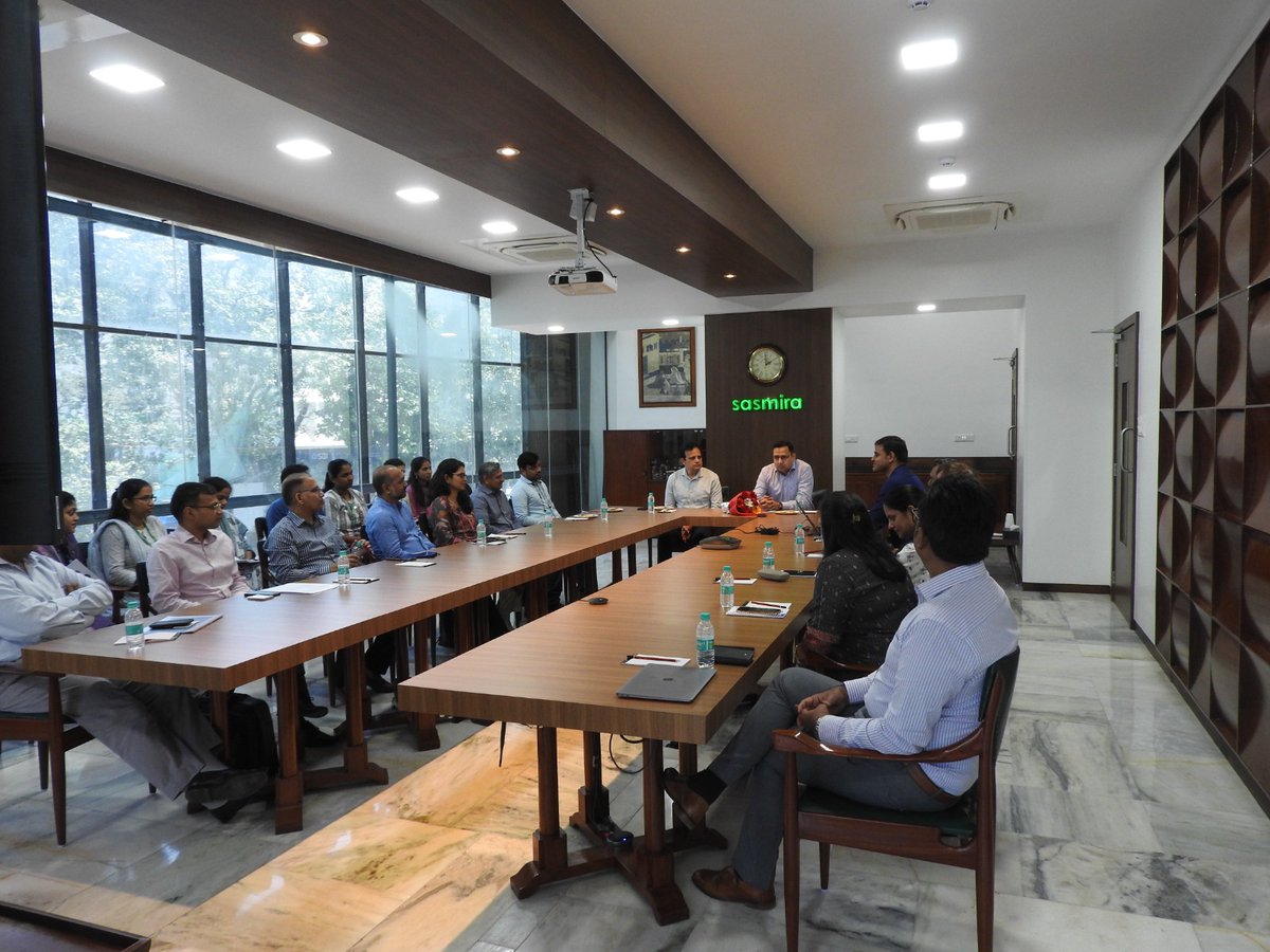 sasmira1950's tweet photo. Thrilled to welcome Shri Prashant Kumar Meena, JMD, NTTM, to SASMIRA on 11thSep23! We showcased our R&amp;D prowess, product development&amp;testing facilities. Stimulating discussions with industry and startups set the stage for future collaborations. #TextileInnovation #NTTM #SASMIRA https://t.co/rZfs64bOln