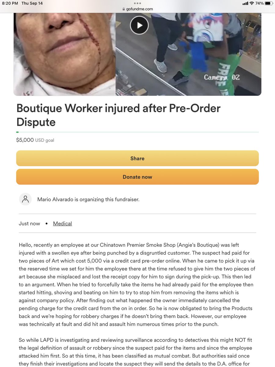 curbcooler707's tweet photo. @LitheSteel @activeasian Black people have every right to defend themselves fool. The Asian lady attacked him FIRST by hitting him reptelekdy. The o police said he punched her away once in self Denise and it was classified as mutual combat. He paid for two items via. A pre-order with a credit card. https://t.co/v7ZgglZAZA