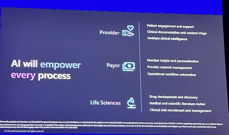 SBoraErdemli's tweet image. Elena Bonfiglioli from Microsoft kicked-off the day at Intelligent Health AI with an engaging presentation on precision health discovery and delivery in the era of #GenAI #intelligenthealthai #saveliveswithai