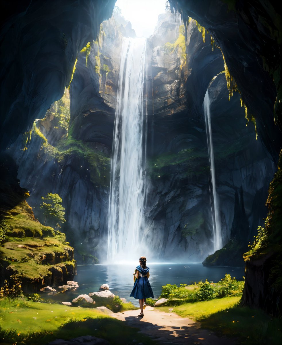 [ The Fall ] 

Exploring the realm is a blessing with wonderful scenes like this.

#waterfall #caveexploration #fantasylandscape #fantasyconcept #fantasyart #breakdomainrealistic #aiartcommunity #aiartwork #AIイラスト #aiart #stablediffusion #aiartgallery #automatic1111