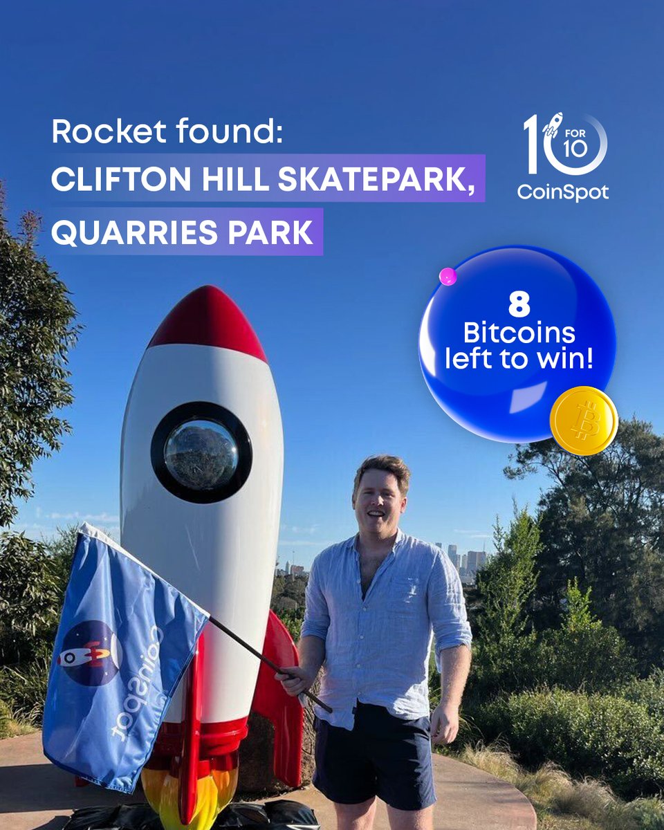 Congratulations to Leon for finding the last rocket in Melbourne 🍾 

8 Bitcoins left to win!

#CS10for10
