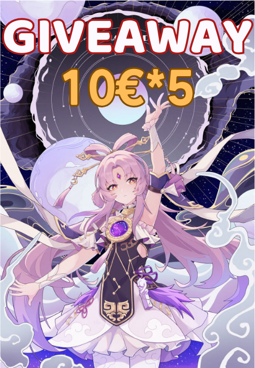 HonkaiSR_france's tweet photo. #Giveaway Rassemblons-nous pour l'adorable FuXuan!!  🩷🩵🩶

🎁10 € * 5
-✅Suivez(Follow) @HonkaiSR_france
-🔁 RT  &amp; ♥️ ce tweet

🔔TAS le 21/09     🤩Bonne chance !

#Concours #FuXuan #HonkaiStarrail #hsr #Giveaways 
#StarRail  #Raffles https://t.co/rpWezxs5ws