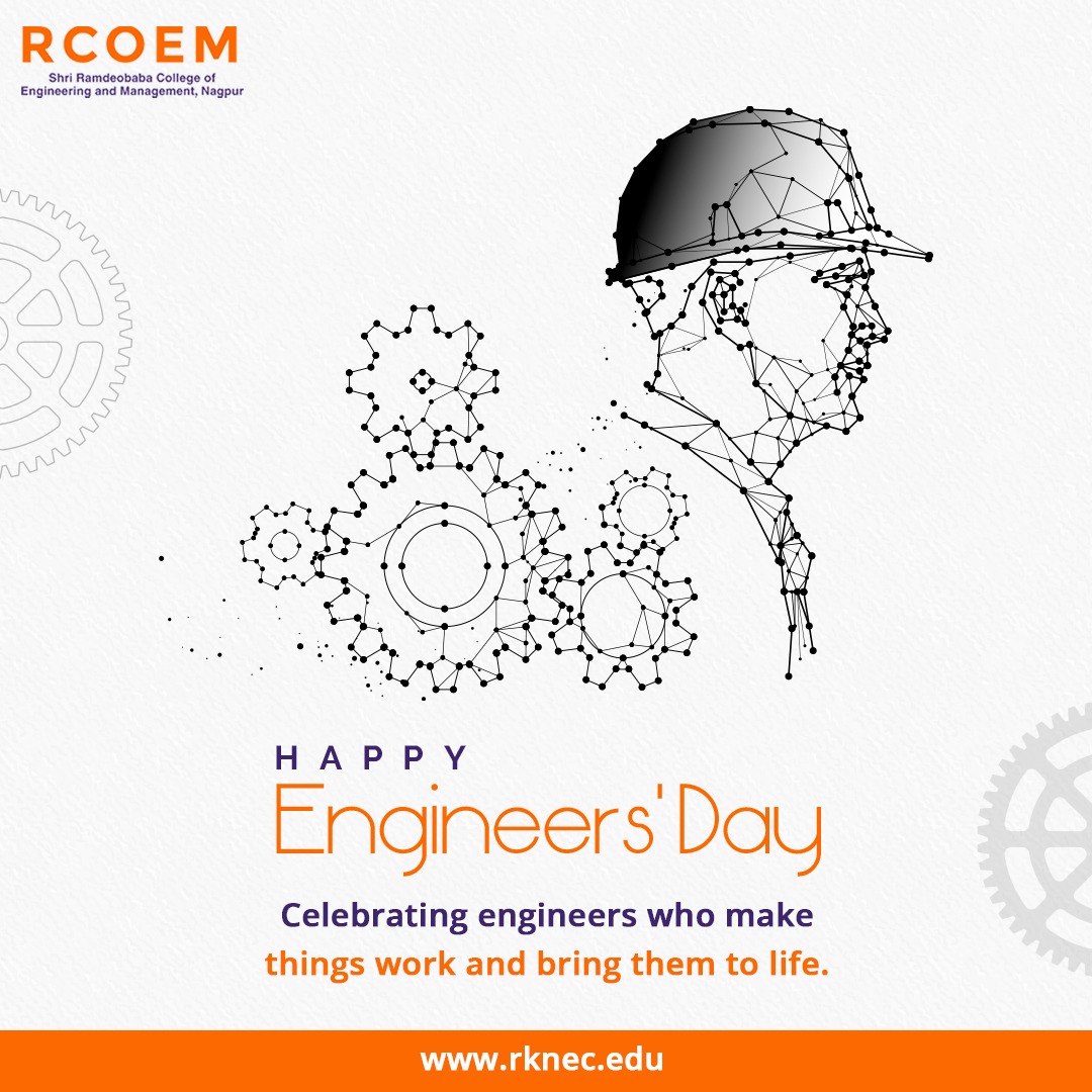 RBU_Official's tweet photo. Engineers are the backbone of our society. They are problem-solvers, innovators, and builders! Let's take a moment to recognize their contributions and appreciate their accomplishments.
Visit: https://t.co/bYGagqQPlI
.
#RCOEM #HappyEngineersDay #EngineersDay #engineersday2023 https://t.co/zdyd6dlRTn