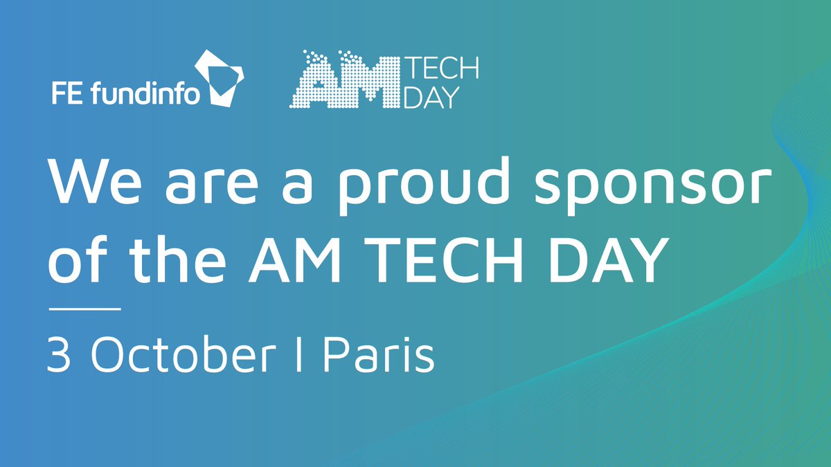 FEfundinfo's tweet image. FE fundinfo is a proud sponsor of the AM TECH Day on 3 October in Paris. 

Join the team at booth no. 5 and learn how FE fundinfo is streamlining fund data management and global fund distribution with the Fund Information Hub.

#AMTECHDAY #FundManagers #FundDistributors