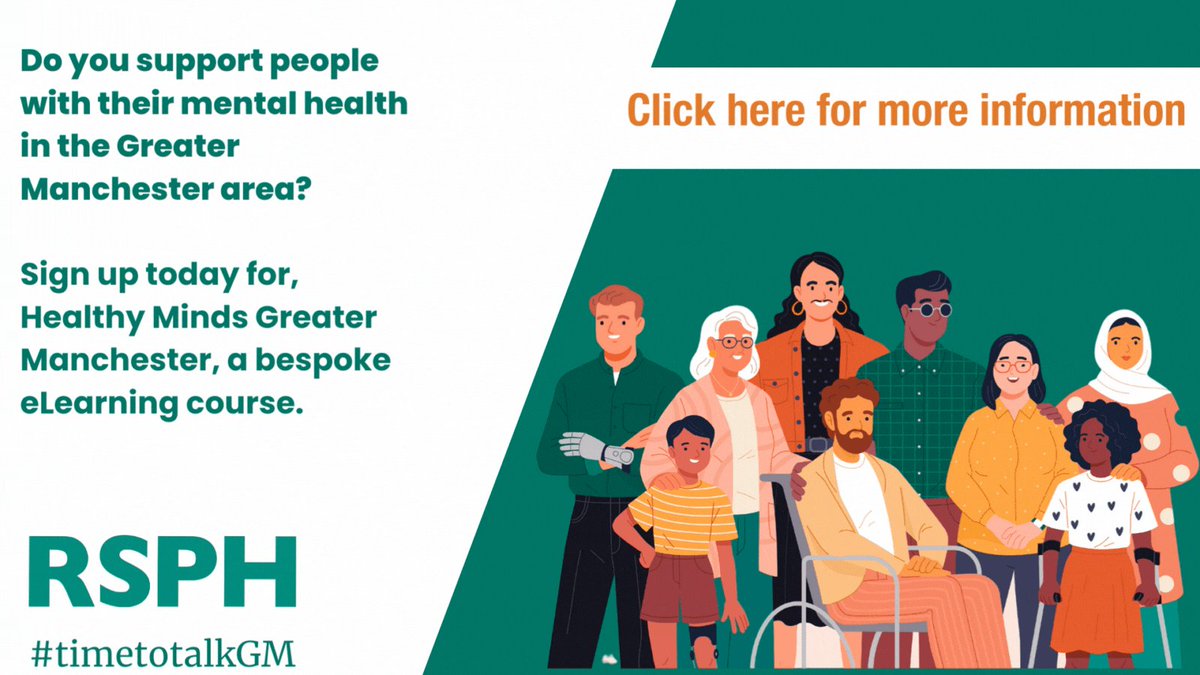 R_S_P_H's tweet photo. Do you support people with their mental health in the Greater Manchester area? Try out our new eLearning and share it with those you support:https://t.co/HfJ73wkbe7 
#healthymindsGM #eLearning #GreaterManchester https://t.co/bNtAgVx0iw