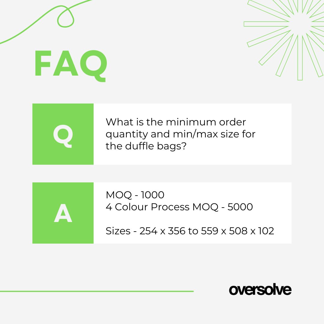 Oversolve's tweet photo. We can manufacture a multitude of sizes that can be produced from a moq of 1000 with our 4 colour process having an moq of 5000 instead.

This style of bag can be produced by either UK manufacturers (3 – 4 weeks delivery) or European imports (6 -8 weeks delivery). https://t.co/PZ5rRIZkJI