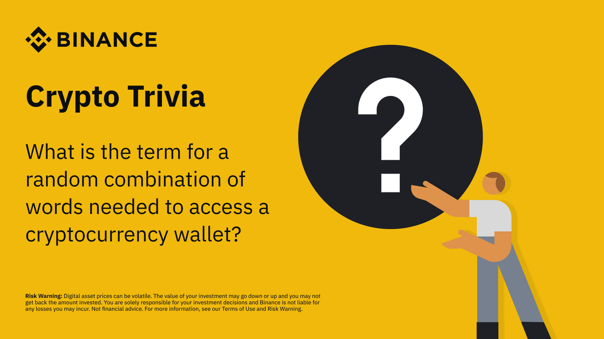 BinancePk's tweet photo. Crypto Trivia Weekly Contest 📚

To enter:
🔸 Repost
🔸 Follow @BinancePk 
🔸 Comment below with the name for the random word combination used to access a cryptocurrency wallet.

Each of the three winners will receive $30. https://t.co/NxZL7WlTgZ