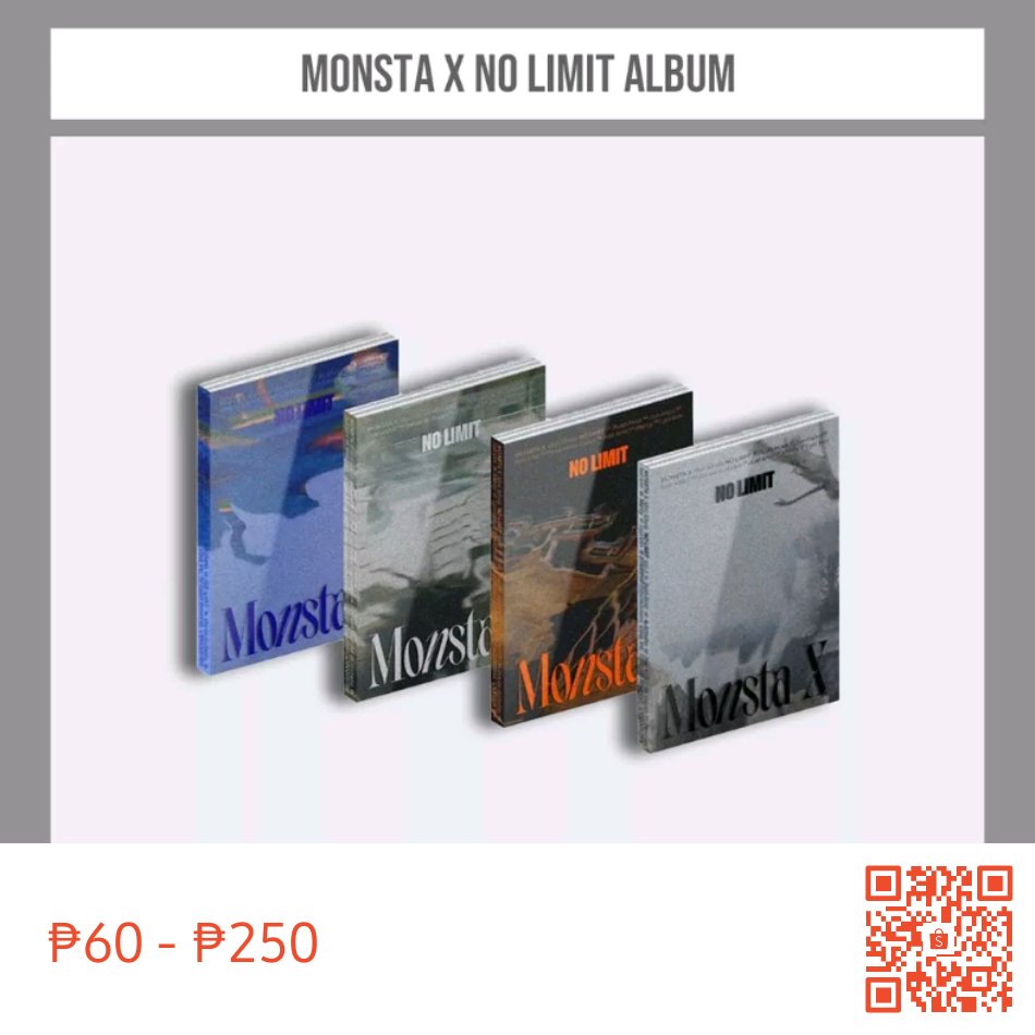 DalbitCornerPH's tweet photo. MONSTA X No Limit Album - Version 1 2 3 4

60 : pb + cd
250 : sealed

—  in PHP + LSF
✅️ Official, onhand, COD, Free PF
🚚 SCO

#DalbitOnhand WTS LFB ph
 https://t.co/8sBSZJtXqF https://t.co/PEc6YmPU5N