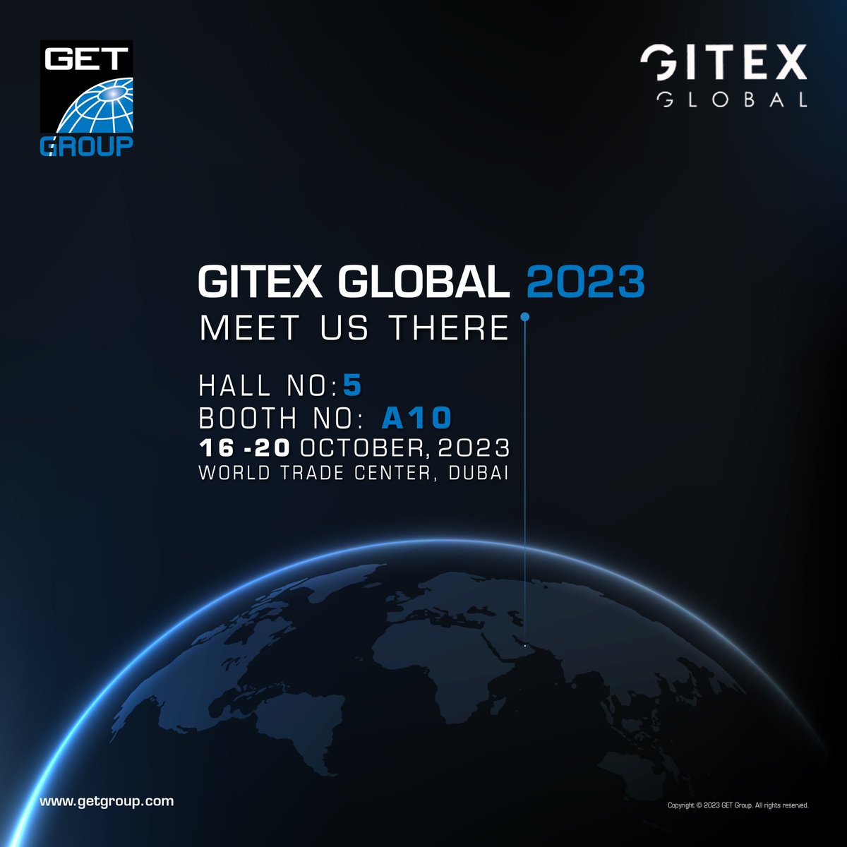 GETGroupHolding's tweet photo. Stepping into the future with pride! GET Group is excited to be a part of GITEX for the 16th year in a row. Join us on October 16th as we showcase innovation and technology.

#GITEX #GITEX2023 #GETGroupAtGITEX #Technology #Innovation #SmartSolutions #SmartCities https://t.co/ftZLHu66o5