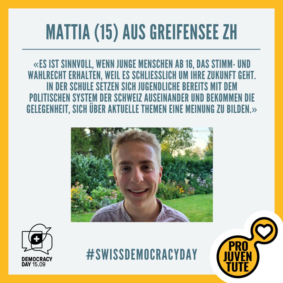 Demokratie bleibt nur lebendig, wenn wir sie kontinuierlich weiterentwickeln. Das #Stimmrechtsalter16 macht das möglich. Am heutigen #TagderDemokratie lassen wir Jugendliche zu Wort kommen und erzählen, weshalb sie sich für dieses Demokratie-Update einsetzen: @Camp_Demokratie