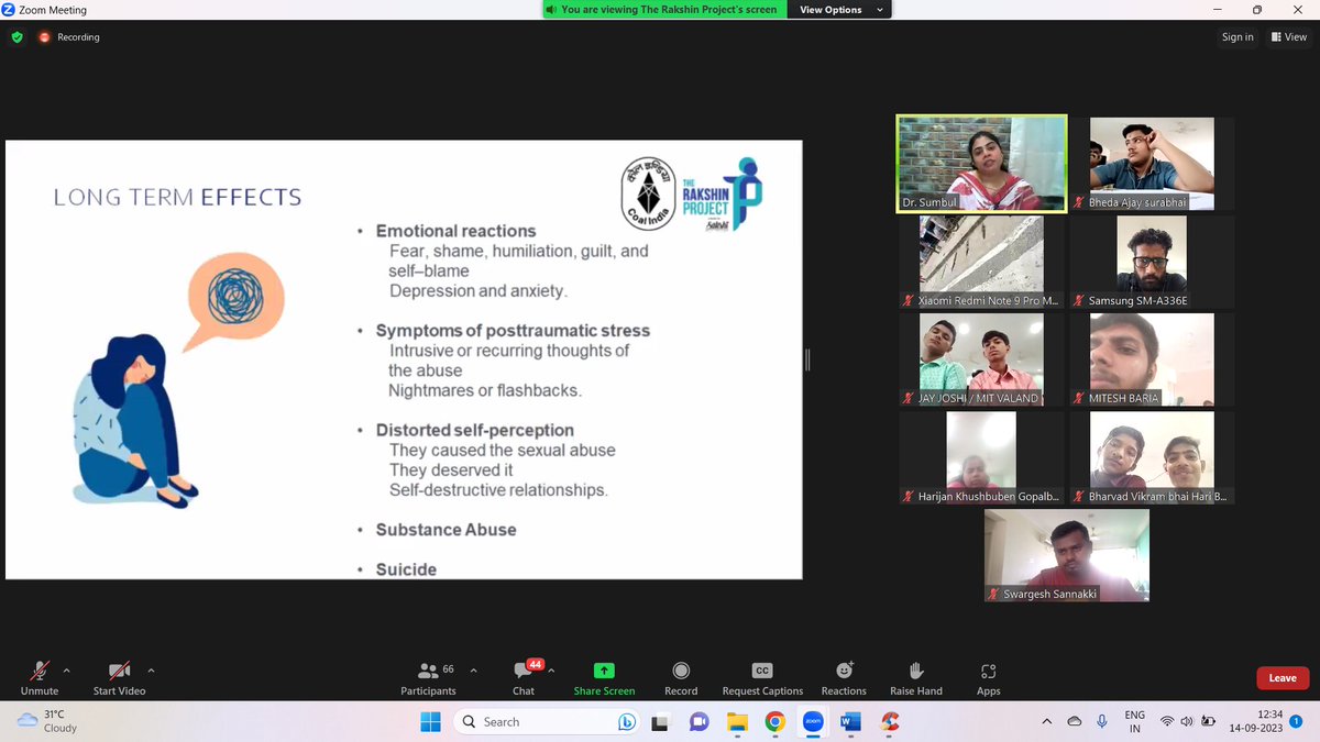 AiswNss's tweet photo. #Webinar 
#Stop_Child_Sexual_Abuse_POCSO_Act_2012
#Guest_Speaker_Ms_Sumbul_Dawood_Manager_At_The_Rakshin_Project_Sakshi_NGO https://t.co/w026L5sMqw