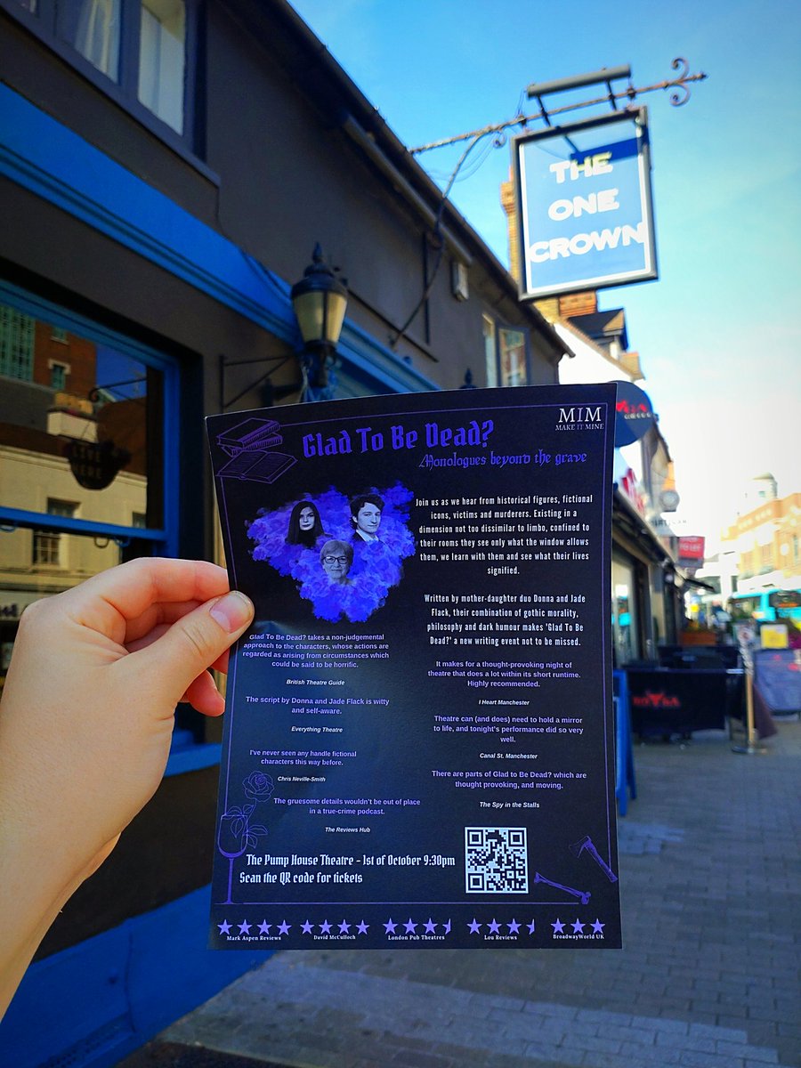 Out in force with promotion. Well. By force we mean politely asking  for flyers to be displayed and then apologising about it afterwards. 

<a href="/PumpHouseCentre/">Pump House Theatre and Arts Centre</a> <a href="/WatFringe/">WatFringe</a>