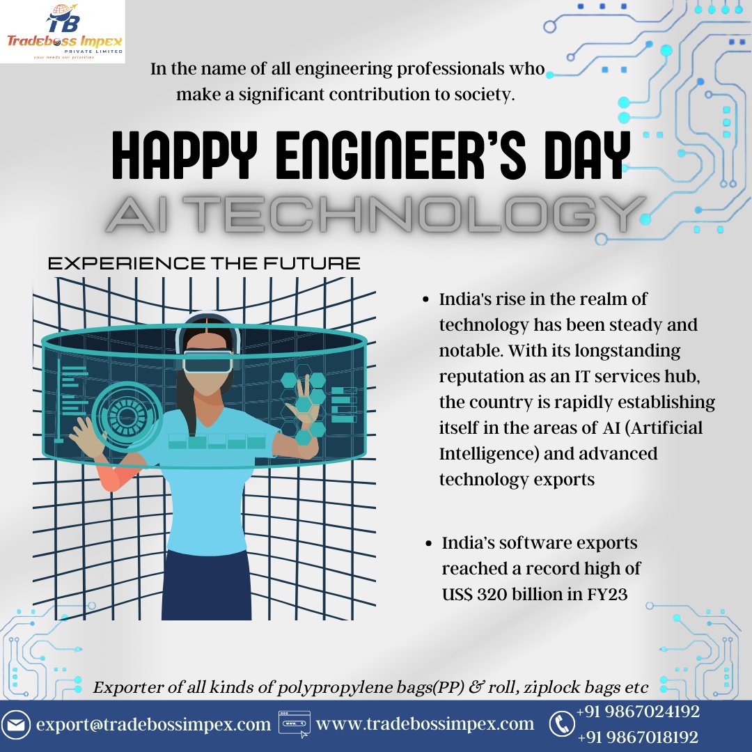 TradebossImpex's tweet photo. Happy Engineer's Day..!! https://t.co/MNbkg5RlsV