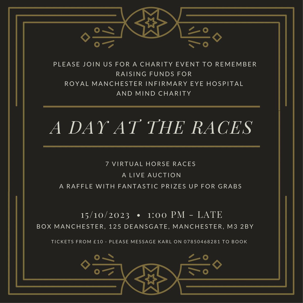Mooooorrnnnning 

A lot of you know me and my brothers do something every year for 2 charities close to the family. 

This year, we’re enjoying ourselves instead. 

We want to fill the room with as many good people as we can and raise loads of money. 

Get down if you can!! ❤️