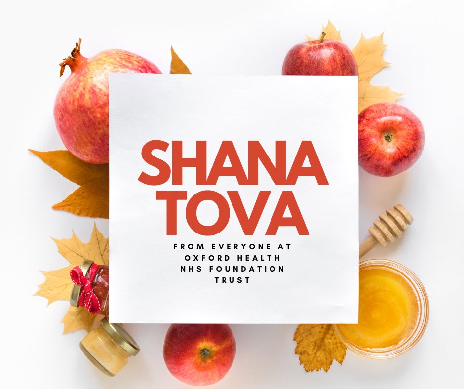 Shana Tova! As we mark the start of Rosh Hashanah, we’d like to say Happy New Year from everyone here at Oxford Health NHS Foundation Trust. ✡️
#oneOHFT #roshhashana #sweetnewyear #shanatova #shanatova🍎🍯