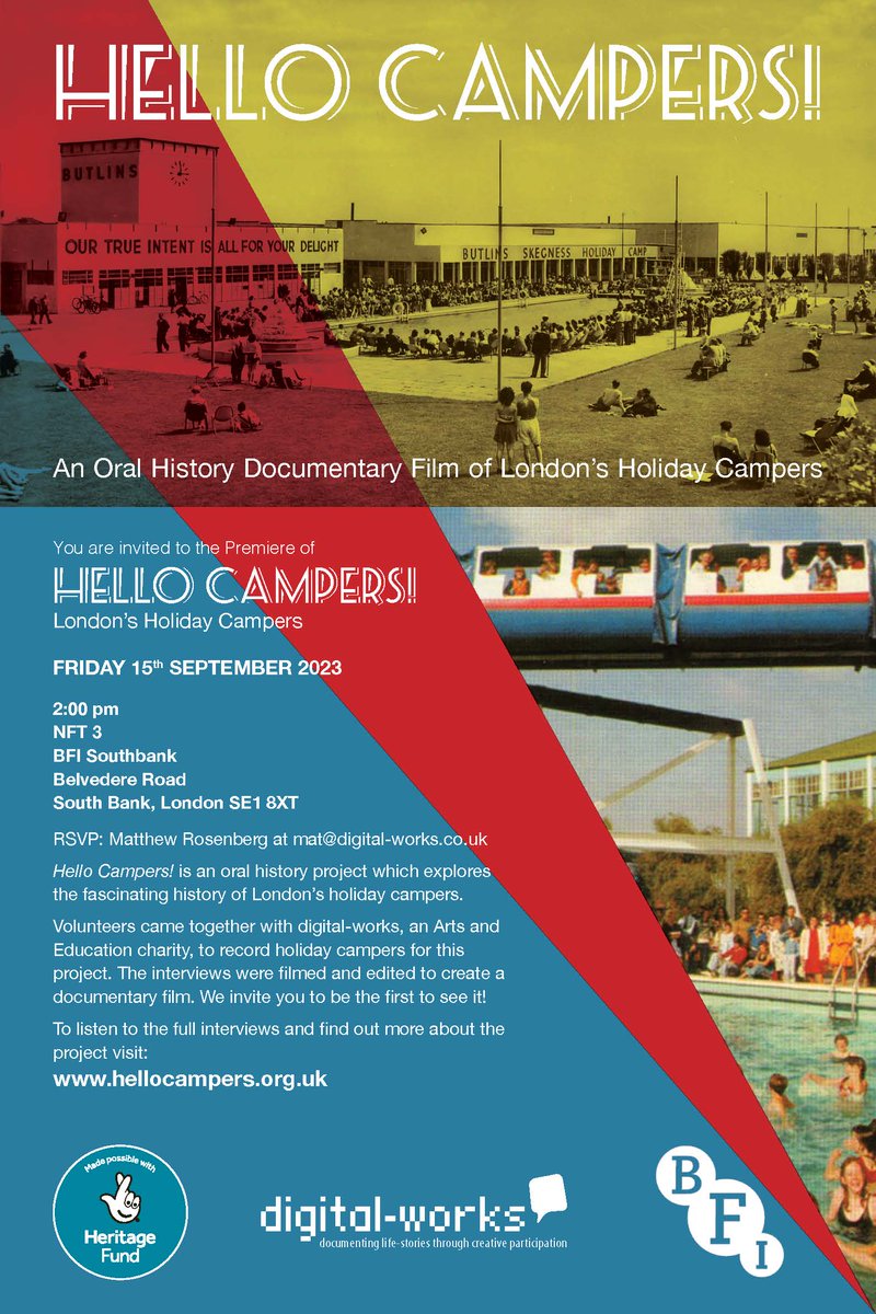 summerstown182's tweet photo. The beautiful oral history films by @digitalw0rks on Migration #Journeys and Tooting Market #StallStories are an invaluable #PlanetTooting resource & a precious gif for future generations - I'm really excited to see their latest project #HelloCampers today @BFI #Southbank https://t.co/hbMr69R4Ph