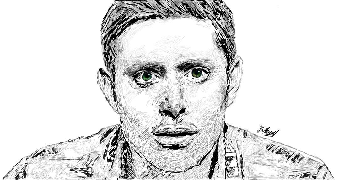 DigitalGStudios's tweet photo. Finally finished it 😌 also thought I’d add some colour to his eyes to make them pop! 

Hope you like it 😊

#supernatural #jensenackles #digitalart #fanart #deanwinchester #digitalartist #greeneyes https://t.co/PsijdRvFGL