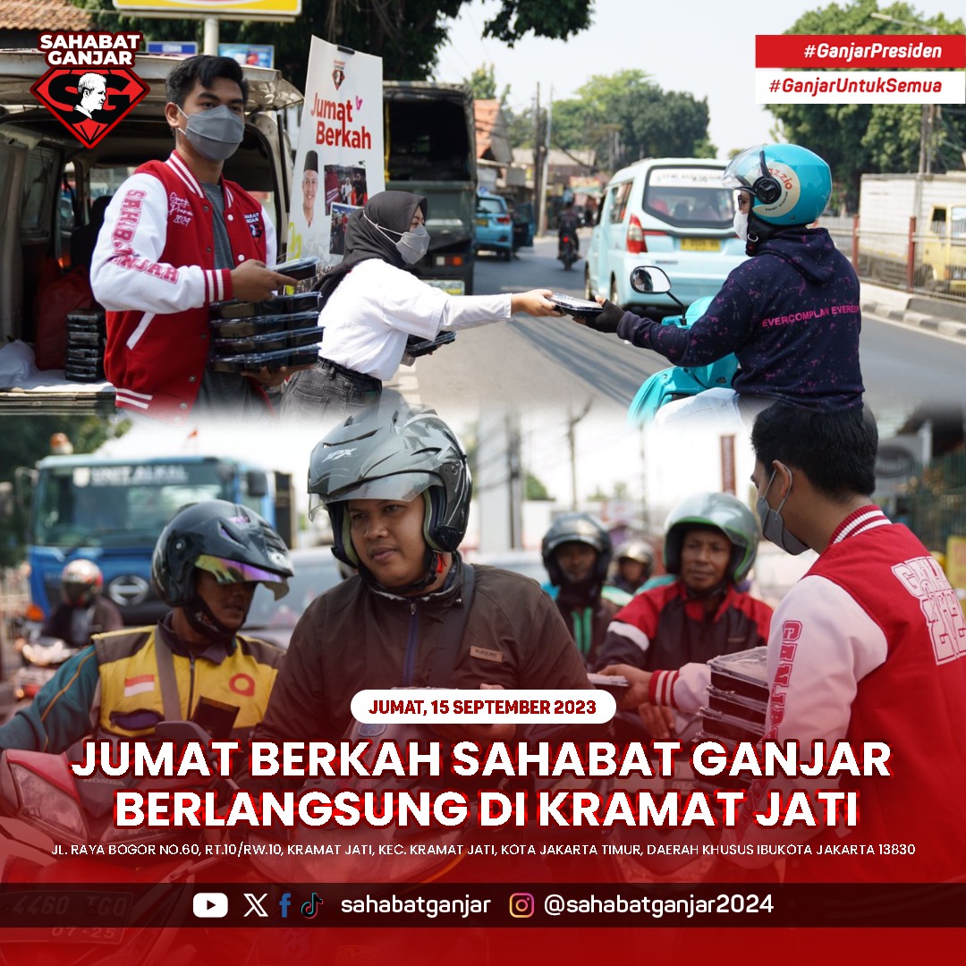 Fuad0995's tweet photo. Kembali lagi bersama #SahabatGanjar, tebar kebaikan di Jumat berkah.
.
.
Jumat berkah yg dilangsungkan diharapkan mampu mempererat tali silaturahmi kepada masyarakat &amp; berbagi keberkahan kepada sesama.
#GanjarPranowo #Ganjar #GenerasiGotongRoyong #GanjarPresiden #GanjarUntukSemua https://t.co/ExnvOpgzQm