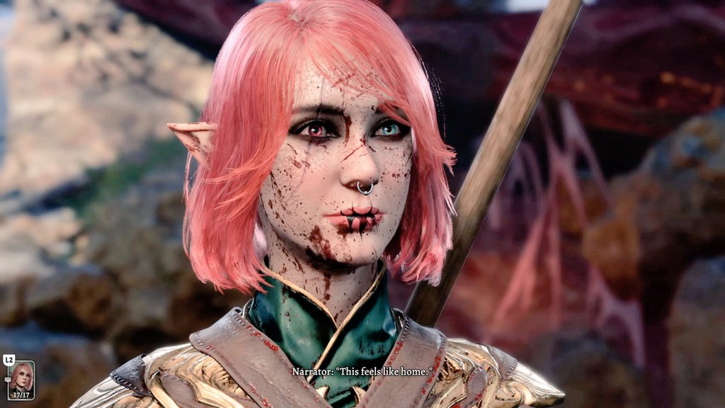 Started my evil play through last night and already chopped someone's arm off in the first hour 🖤 #BaldursGate3