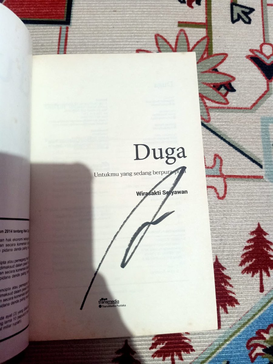 yrimiiese's tweet photo. (PRELOVED) 

DUGA karya Wirasakti Setyawan (penulis buku bestseller “TEMU) 
Only 18k ‼️

https://t.co/wqe8bO4Ddk

#bukubekas #wts #zonajajan #prelovednovel https://t.co/aMTzfT3tXi