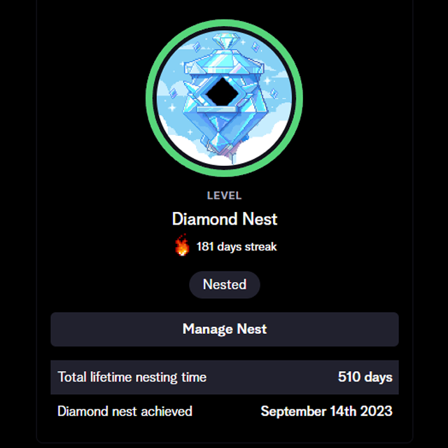 0xmmert's tweet photo. My @moonbirds #8746 officially diamond nest ๐ got my Mythics Eggs #6057 https://t.co/4SH5ajJ7uW
#Moonbirds #Mythics #Proof #proofcollective
#Oddities https://t.co/m5aaigqzRB