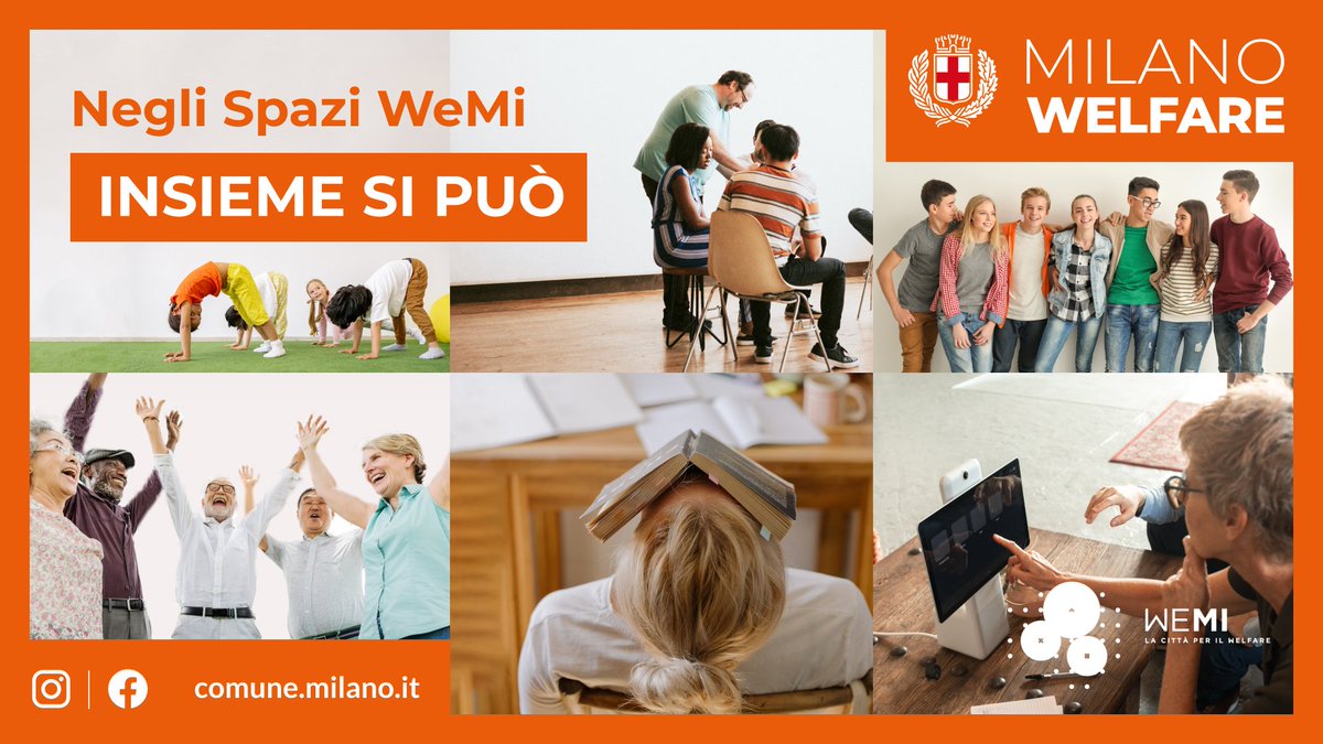 ComuneMI's tweet photo. #WeMi, arrivano i nuovi corsi negli spazi diffusi
🤸📚📱Laboratori creativi, incontri di supporto allo studio o per migliorare le competenze digitali e corsi di ginnastica dolce a prezzi calmierati in tutti i municipi.
ℹ️ ➡️https://t.co/NbRAmsb89p https://t.co/rWO60ChTWa