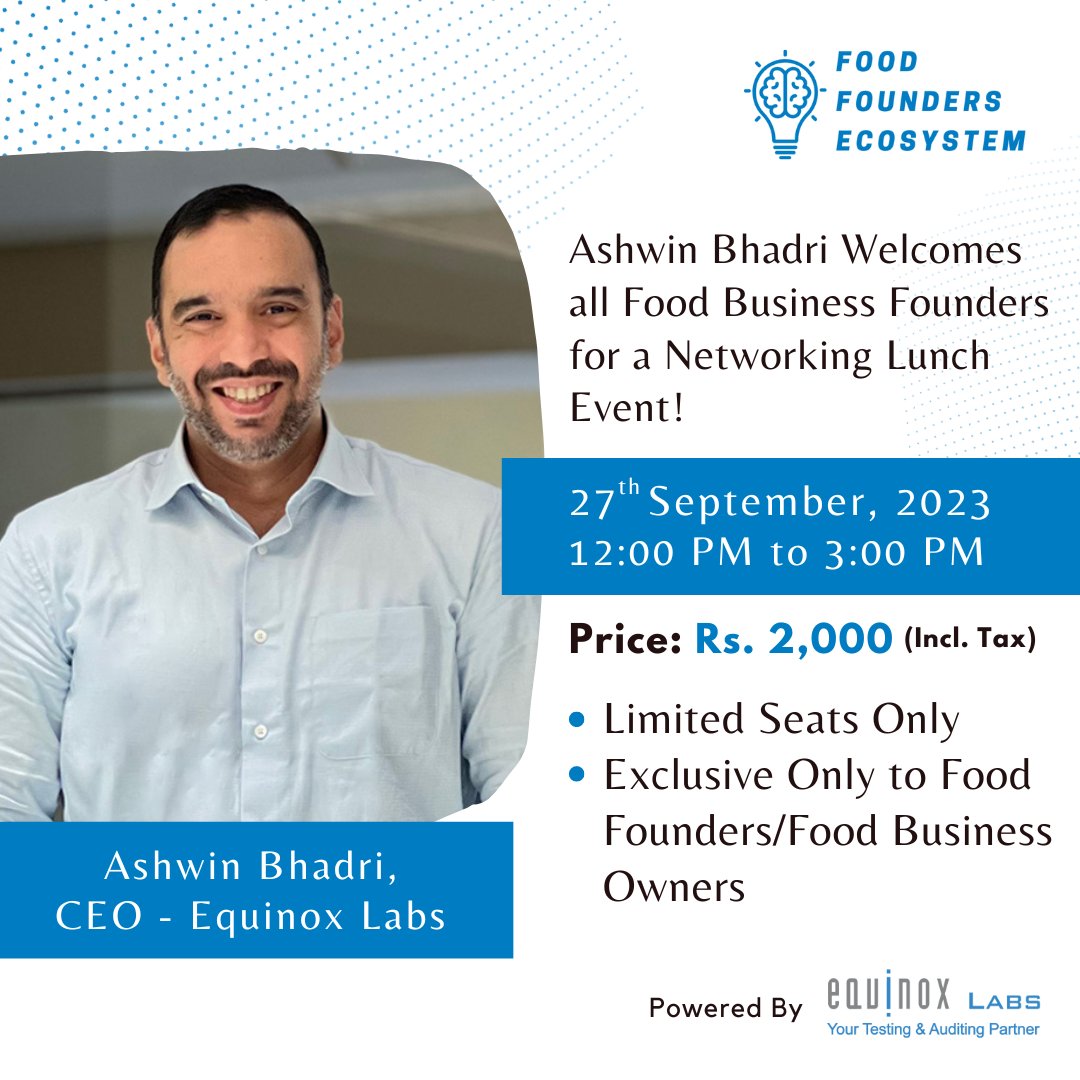 Our CEO introduces a revolutionary ecosystem for all Food Founders! Watch the video to know more and register your presence: eqnx.in/FFC-1Invite

#EquinoxLabs #Ecosystem #FoodFounders #FoodBusiness #Startups #FoodStartups #FFE #MasterClass #JobPortal #Jobs #FoodIndustry