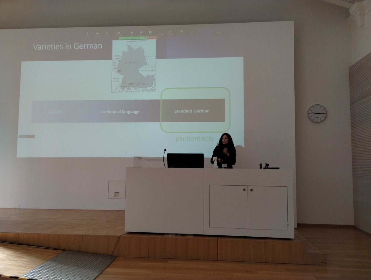 LDKconference's tweet image. The second day of the conference starts with the keynote on the “Austrian German – linguistic, normative and political perspectives” by Jutta Ransmayr #ldk2023