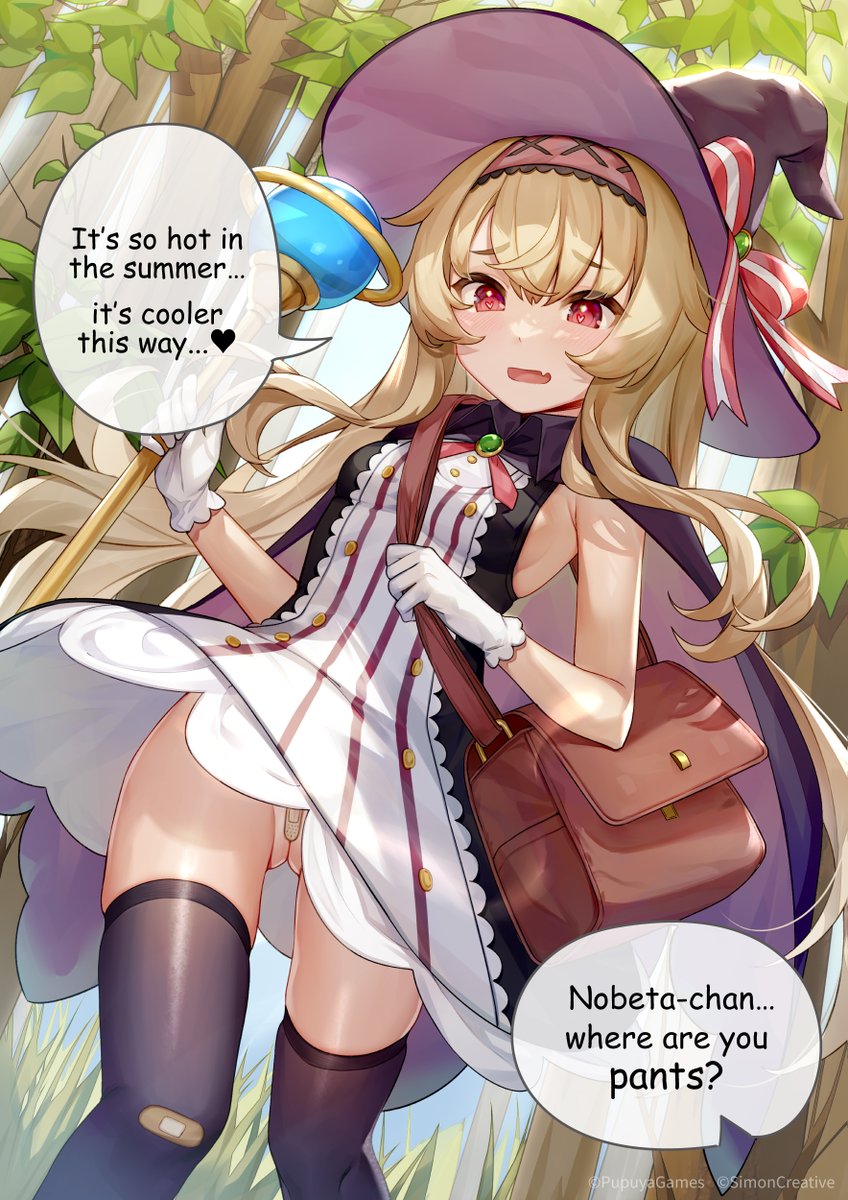 nobeta_staff_en's tweet photo. Looking at that band-aid.

#LittleWitchNobeta  #リトルウィッチノベタ https://t.co/X4WTdIQezn