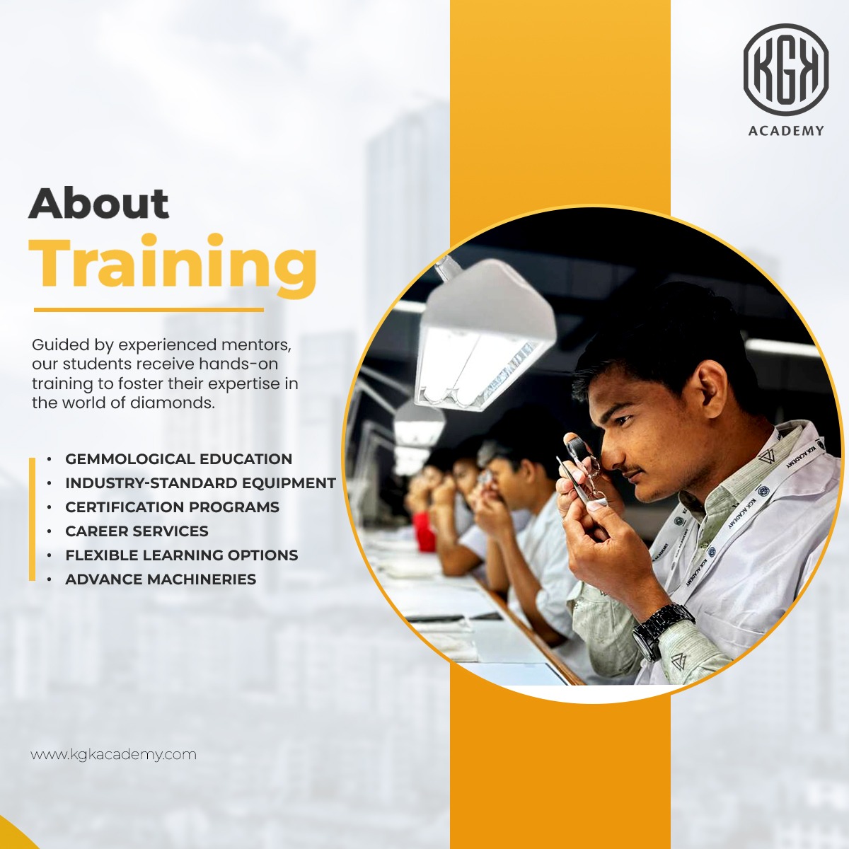 KgkAcademy's tweet image. At KGK Academy, our classroom facilities are furnished with industry-standard equipment, providing an optimal learning environment for our students.

#kgkacademy #diamondacademy #diamondcourse #learning #course #training #career #diplomacourses  #bestacademytraining
