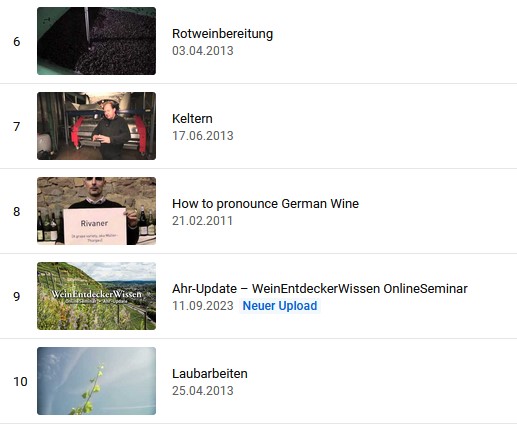 deutscheweine's tweet photo. #Top10 erfolgreicher #Video Inhalte d. letzten Tage. 3.000 views, 9.000 min, 150 Stunden im Kanal des Deutschen @Weininstitut https://t.co/NgAq6WFlb0 #Weinlese #Keltern #HowtoPronounce👏#GermanWine @kaul_mz #75Jahre #Weinkönigin #wddw23 #Federweißer #content #contentcreation https://t.co/w8HfMyT9zh