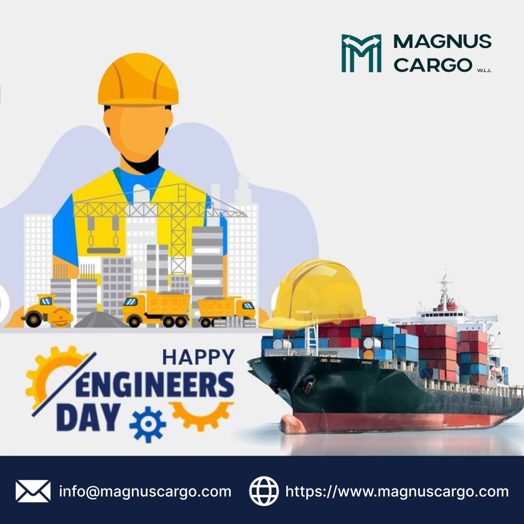 magnuscargo's tweet image. Today, we celebrate the driving force behind our logistics innovation - our amazing engineers. Happy Engineer&apos;s Day! Your vision and expertise light the path to a brighter logistical future. 🌟🚚
 #LogisticsInnovators #EngineersDay  #TechInnovators #MagnusCargo #Qatar #Innovation