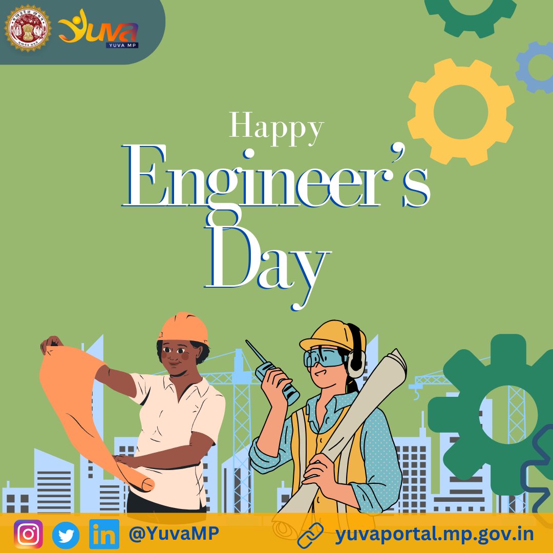 MPYuvaPortal's tweet photo. Engineers' Day is celebrated on September 15th every year. This day is dedicated to honoring the contributions of engineers and commemorating the birthday of one of India's most celebrated engineers, Sir Mokshagundam Visvesvaraya.

#engineer #engineersday #visvesvaraya #15Sept https://t.co/VKP5Nldlna