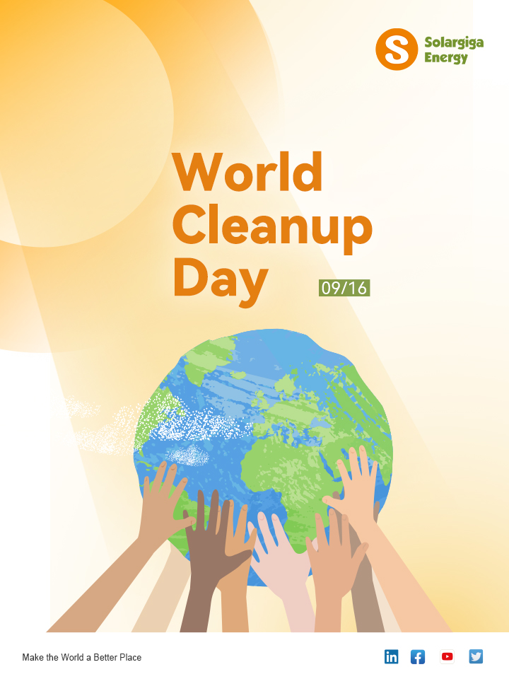 SolargigaEnergy's tweet photo. World Cleanup Day is coming! 🌏
We all have a role 💁♀️💁to play in ensuring a sustainable future for human. In the build up to #WorldCleanupDay on September 16 #solargiga reaffirm our commitment to #sustainable development through #solarpower. 💖
Join us. Now is the time! 🙌 https://t.co/8m0dTeS2aQ