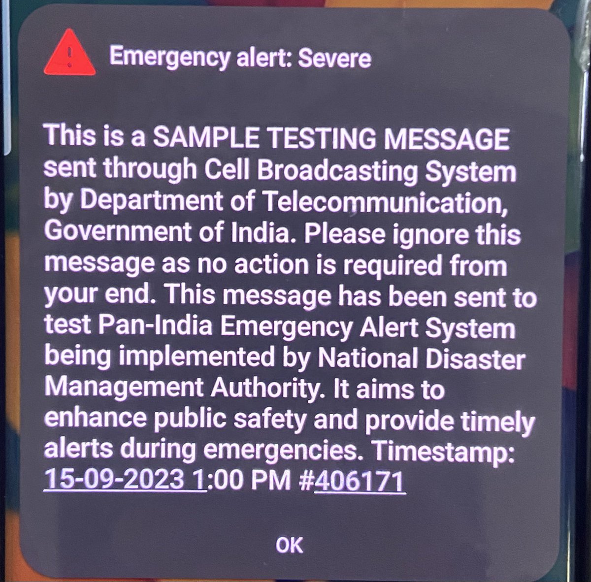TweetonAG's tweet photo. It’s good to see that India is also working on this type of emergency alert system.

Good work @ianuragthakur @narendramodi https://t.co/N18bqApPo5