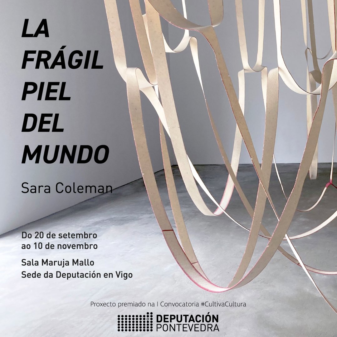 Próxima exposición individual con motivo del  I Premio Cultiva Cultura de la @deputacionpontevedra , que tendrá lugar en la sala Maruja Mallo de la sede de Vigo de la Diputacion de Pontevedra el miércoles día 20 de septiembre a las 19:00h. Si estáis cerca no dudéis en acercaros!