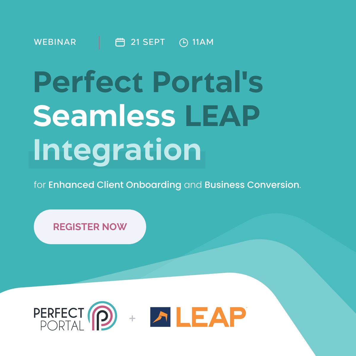 #PerfectPortal's seamless integration with #LEAP empowers firms by enhancing client onboarding and new business management for your firm

To find out how our seamless integration can assist your firm, join our webinar on the 21st of September at 11 a.m. 👇
zurl.co/lUhZ