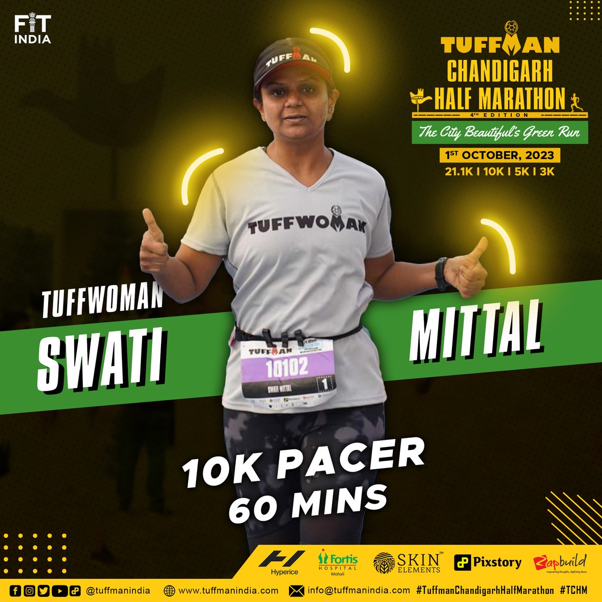 TuffmanIndia's tweet photo. ๐๐ผ๐ผ๐ธ๐ถ๐ป๐ด ๐ณ๐ผ๐ฟ ๐ฎ ๐ฆ๐๐ฏ ๐ฒ๐ฌ ๐บ๐ถ๐ป๐ ๐ญ๐ฌ๐ ๐ณ๐ถ๐ป๐ถ๐๐ต ๐๐ต๐ถ๐ ๐๐ถ๐บ๐ฒ ๐ฎ๐ #๐ง๐๐๐ ? ๐
Join Tuffwoman Swati Mittal at the Tuffman Chandigarh Half Marathon (4th Edition) on 1st October, 2023 ๐๐ป
#BeATuffman #Tuffman #Tuffwoman
1/6 https://t.co/CCRl88eTHu