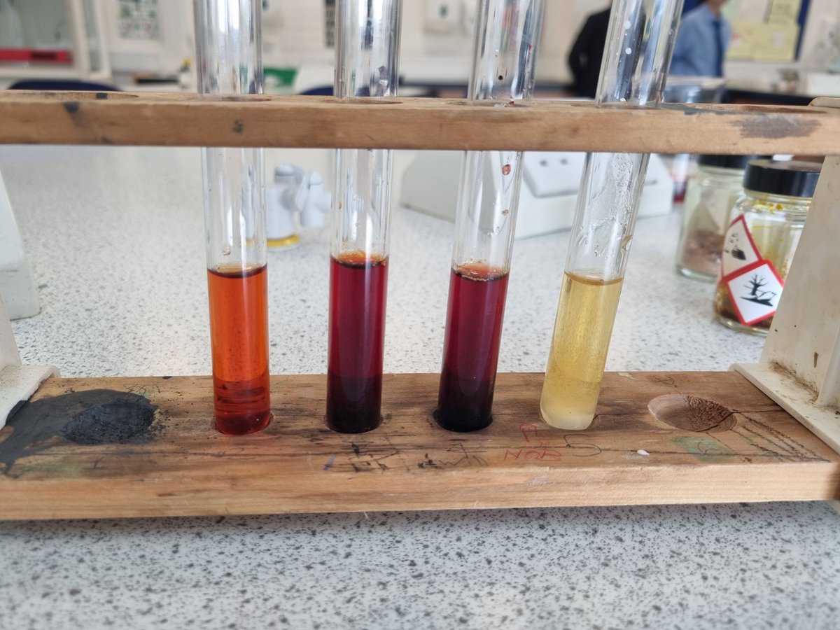 Some fantastic results here from Higher Chemists investigating how changes to concentration can change the position of equilibrium. I love colourful chemistry!