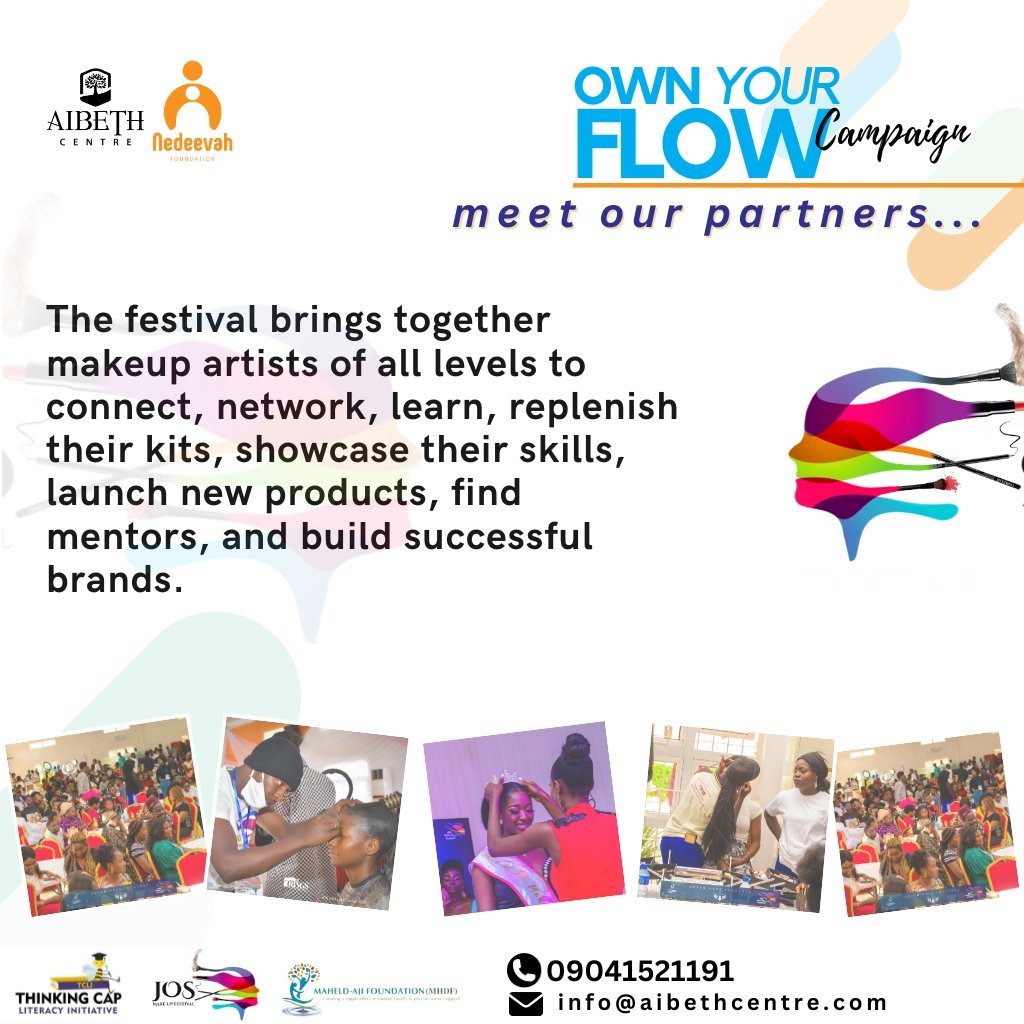 AibethCentre's tweet image. Promoting body positivity has been greatly helped by the Jos Make-up Festival. They have teamed up with us to ensure that young girls in public secondary schools have access to menstrual hygiene education and have a positive self-image, while young males are taught more about