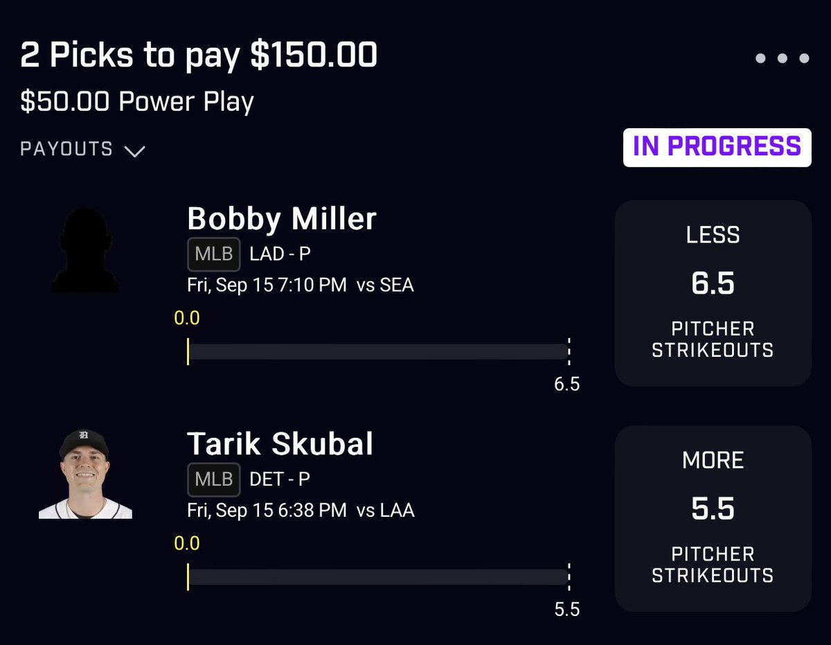 HollowPicks's tweet photo. Late Night Value 🌙 

Bobby Miller
-Fanduel Odds -142

Tarik Skubal
-Fanduel Odds -146

Lock 🔒 it in and Follow 🫡

🟢Available On Prizepicks🟢

#prizepicks #bobbymiller #tarikskubal #twittergambling #mlb #baseball #nuke #value #odds #fanduel https://t.co/iL7pNmUSlr