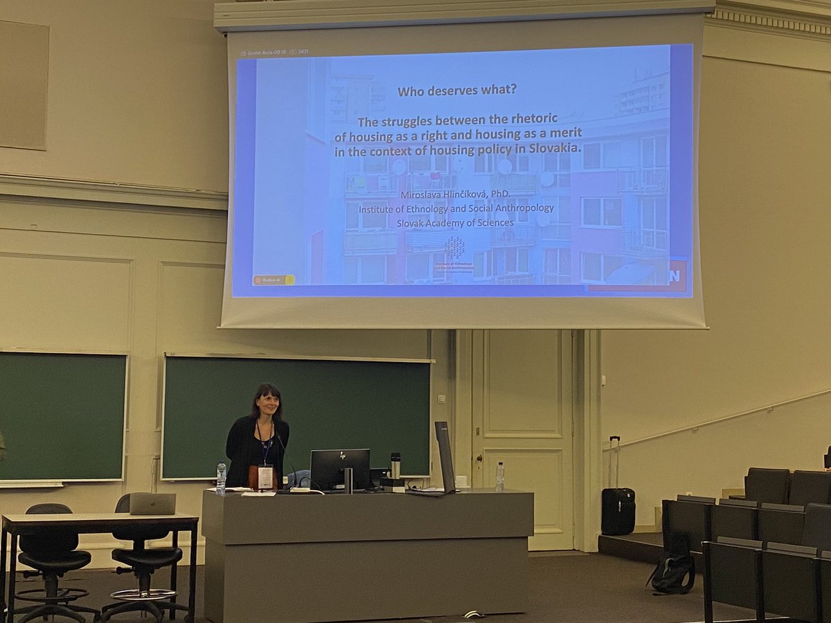 The system of public housing in Slovakia is based on the deservingness paradigm with emphasis on individual responsibility. Miroslava Hlinčíková, the first visiting researcher of <a href="/ysaatio/">Y-Säätiö</a> presenting her research at <a href="/FEANTSA/">FEANTSA</a> research conference.