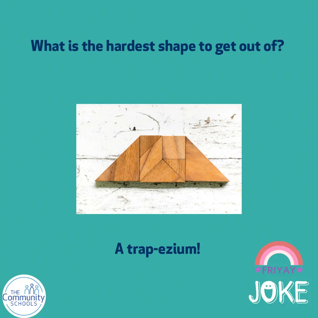 CommSchoolsUK's tweet photo. Happy Friday! We hope you have a brilliant weekend.#mathspun #badpun #schoolpun #friyay #mathstutor #sciencetutor #gcse #education #privatetutor https://t.co/uHBGfQXMa8